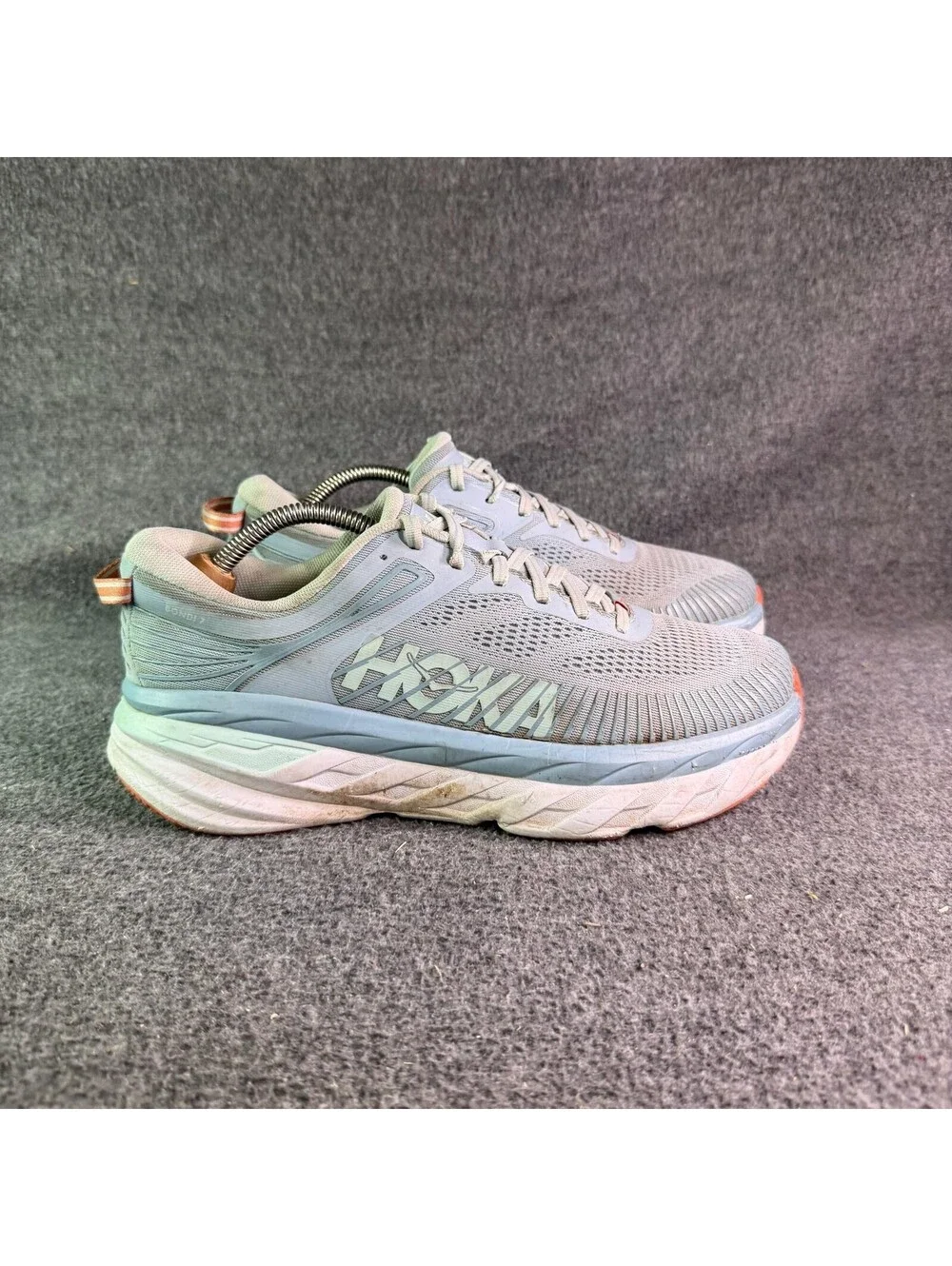 Hoka One One Bondi 7 Blue Fog Blue Glass Womens Size 10 Running Sneakers 1110519
